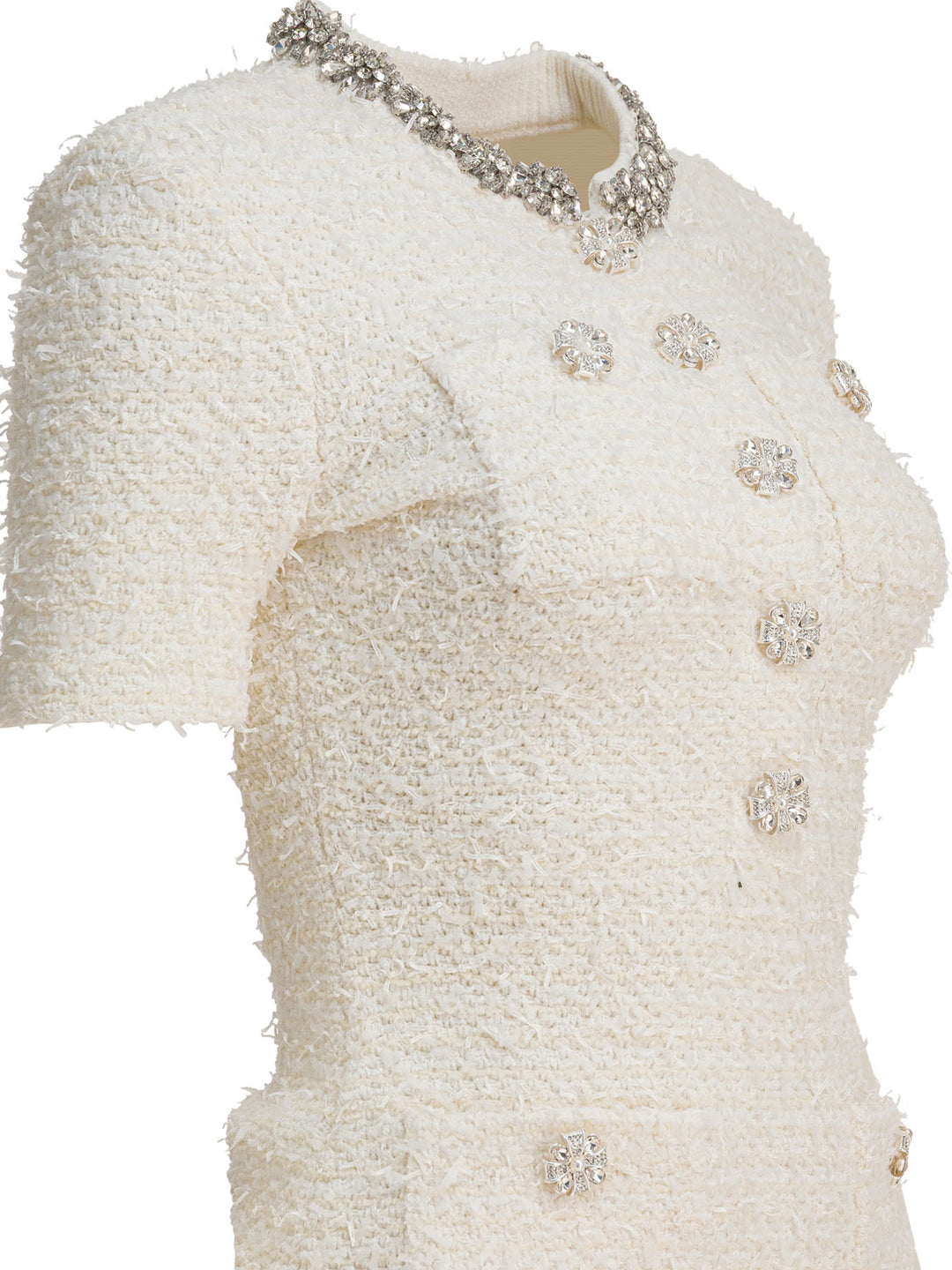 Self-Portrait Short Knit Dress Dresses - Beige | 3f5587532fbbcc510a41e63ae0b3d0dfb635b0c5