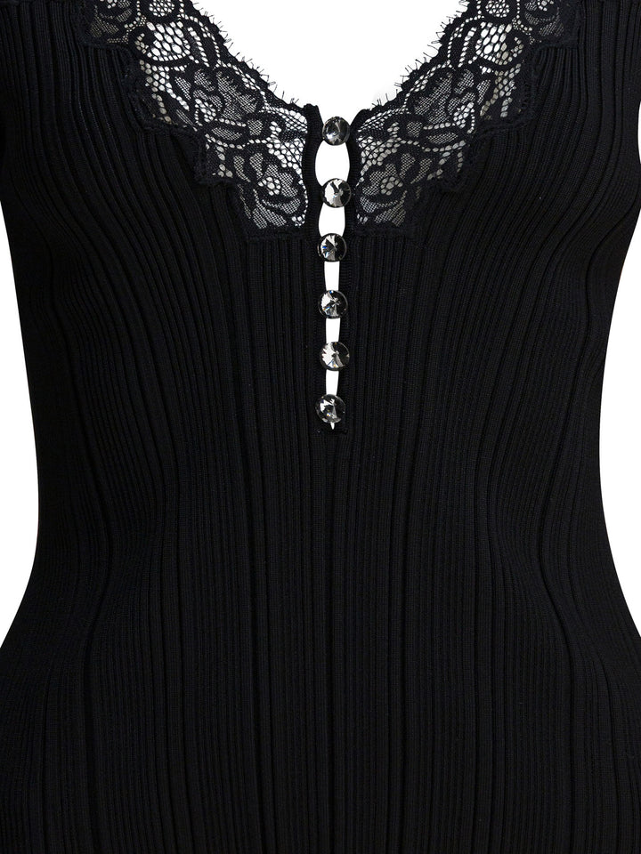 Self-Portrait Top With Lace Tops - Black | 19255995d91062ee5bf8f1360023c81b1ecc3717