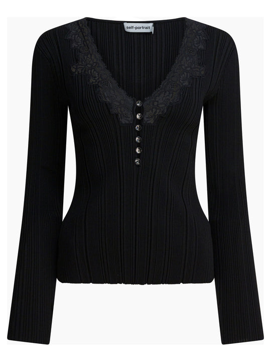Top With Lace Tops Black