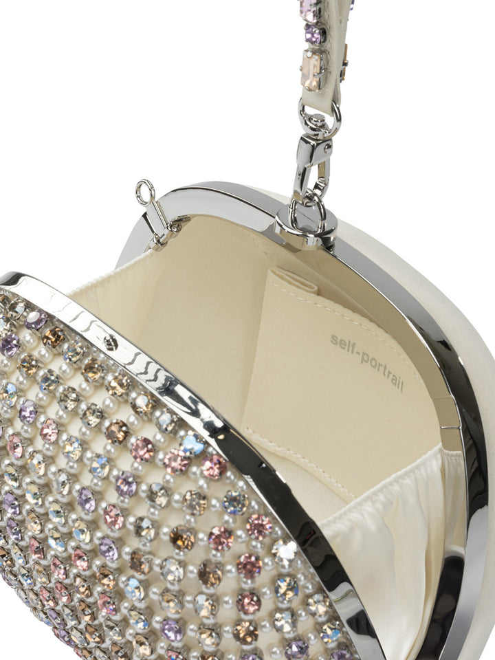 Self-Portrait Multi Crystal Clutch Clutches - Silver | 3112c5d0eebd6e670783ef72a4ddfb3b85652283