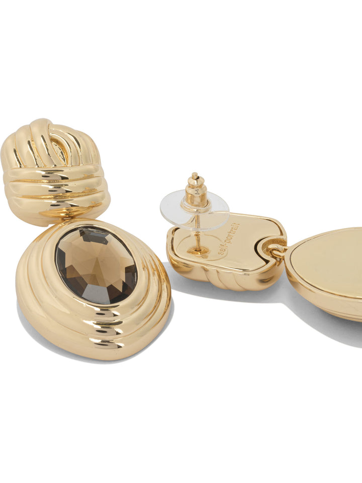 Self-Portrait Amber Earrings Jewels - Gold | f5008590cad482af29c0820db0c155165e25aab4