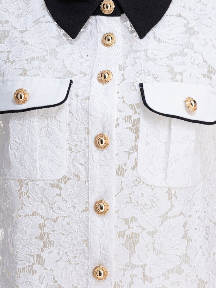 Self-Portrait Lace Shirt Shirts - White | 0f9ef4424e3c87f016d120554573997abdd8f03e