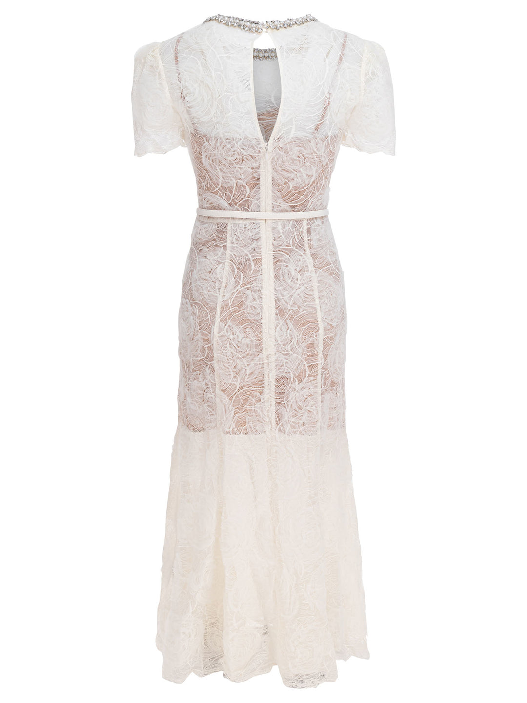 Self-Portrait Lace And Tulle Midi Dress Dresses - Beige | ebb33f999f82f9338db1f317144140bc89a3e909