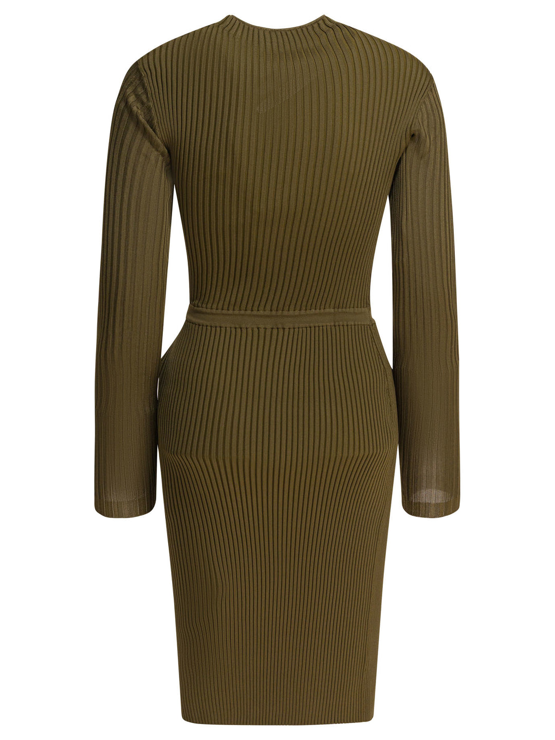 Self-Portrait Ribbed Knit Cut-Out Dress Dresses - Green | d49bfb00301c867197b7470ee1c4f6bcac43a7b2