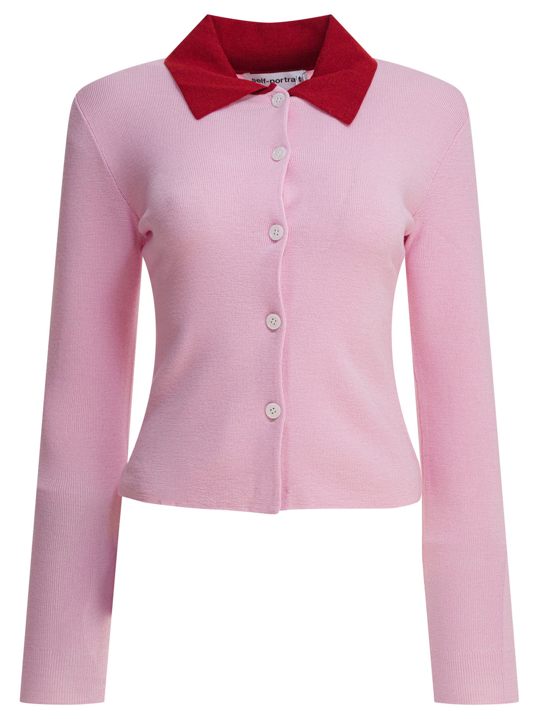 Self-Portrait Wool Cardigan Knitwear - Pink | 1c7fc1d4484a72997bff92ffc2e1791f7b415238