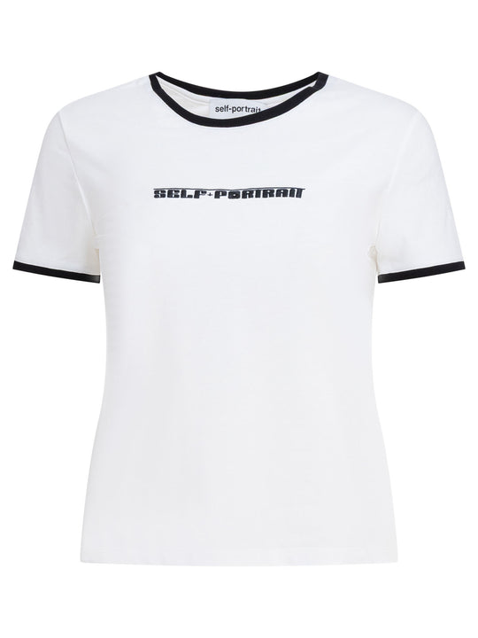 Crew-Neck T-Shirt With Embroidered Logo T-Shirts White
