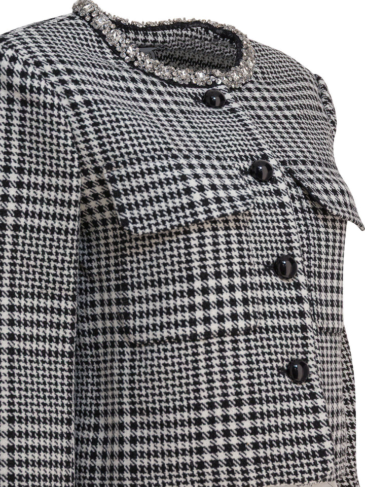 Self-Portrait Houndstooth Blazer Jackets and Coats - Black | a300fa5d59c9e6e843e62613ac0f81c651b8d388