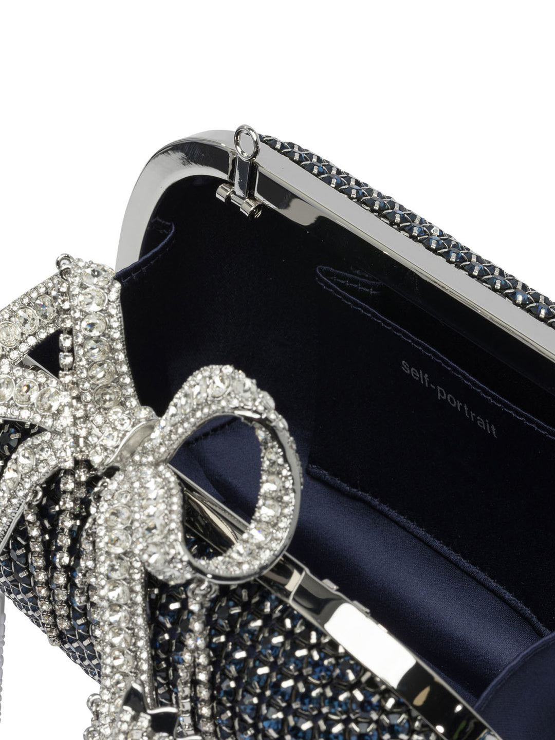 Self-Portrait Minaudiere Clutch With Crystals Clutches - Blue | 46e2b6339072060a980bef39b1a861fbd91b42ab