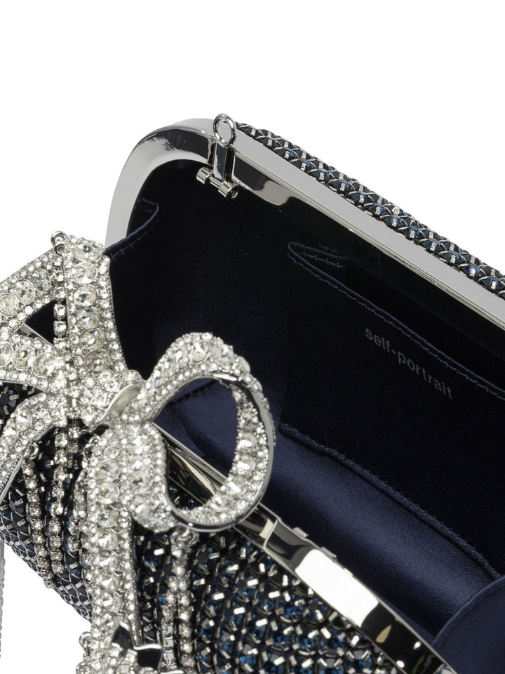 Self-Portrait Minaudiere Clutch With Crystals Clutches - Blue | 46e2b6339072060a980bef39b1a861fbd91b42ab