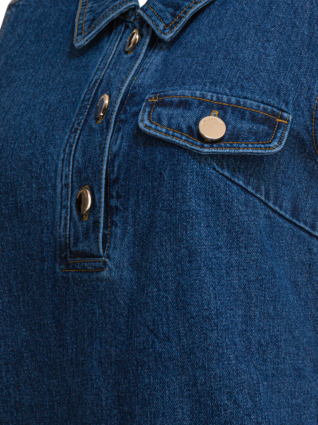 Self-Portrait Short Denim Dress Dresses - Blue | f8cd9c262059696e8b10e4d70a413aab9d508098