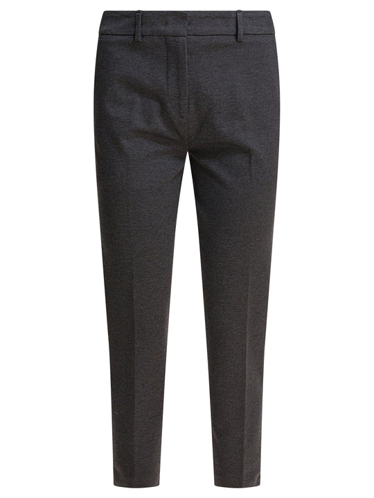 Viscose Pants Trousers Grey