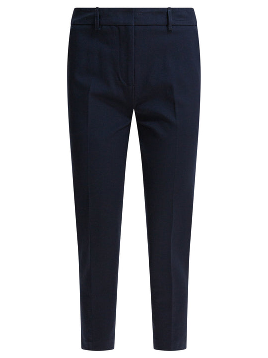 Viscose Pants Trousers Blue