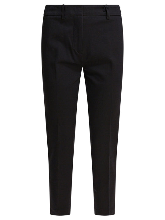 Viscose Pants Trousers Black