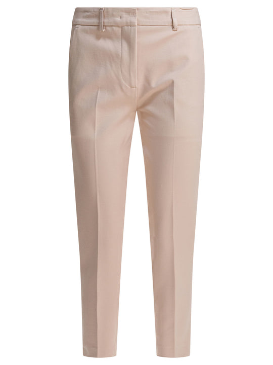 Viscose Pants Trousers Beige