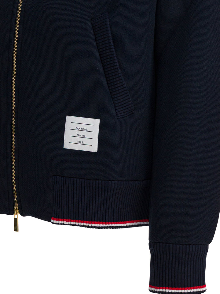 Thom Browne Zipper Sweatshirt Sweatshirts - Blue | db3bbad58ffc7fb1ef619bd645a0cea89f149e8e