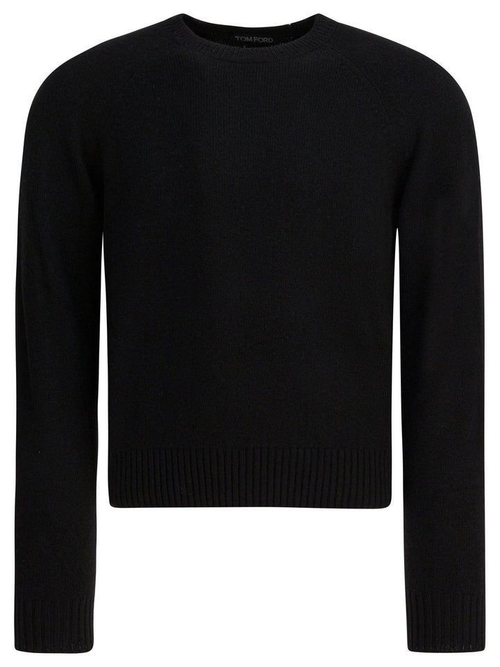 Tom Ford Cashmere Crewneck Sweater Knitwear - Black | 7b4c38cc77d04823471dd649df77cf4acb336b9d