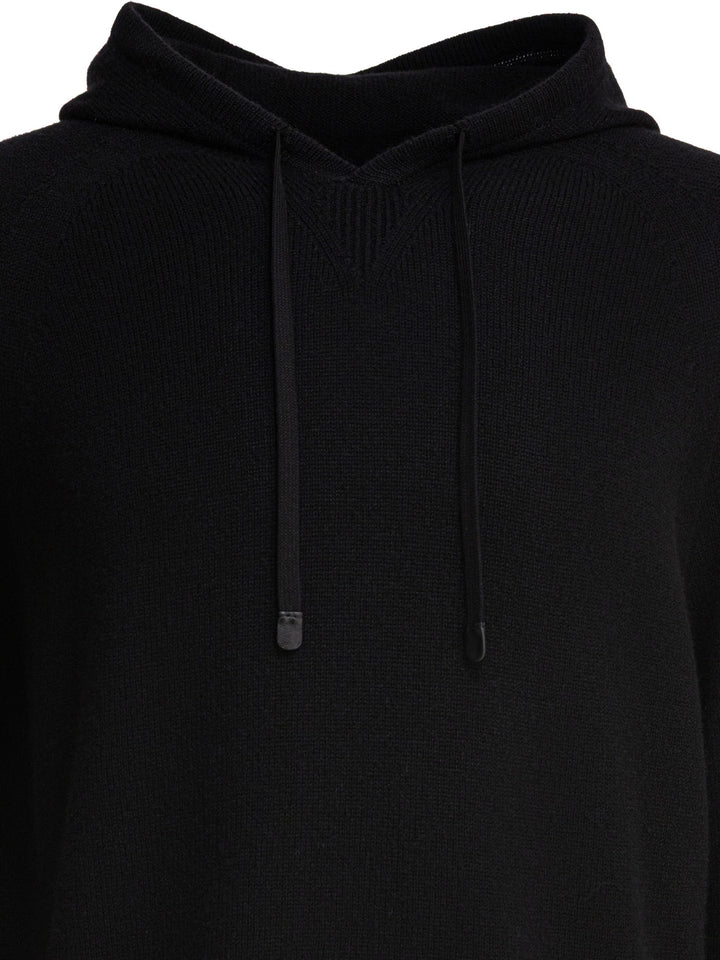 Tom Ford Cashmere Hooded Sweater Knitwear - Black | 7fc920b4957dccc13f724eb512671f1ad4847858