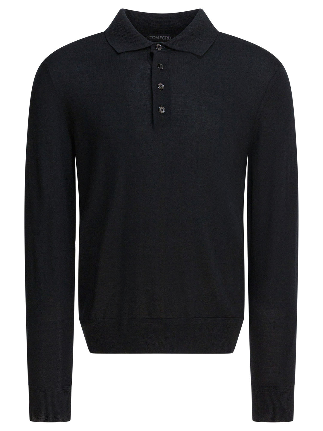 Tom Ford Long-Sleeved Polo Shirt Polo shirts - Black | cd6551dab5bb0fd0329e6b7cb22bcd74dcdd2f07