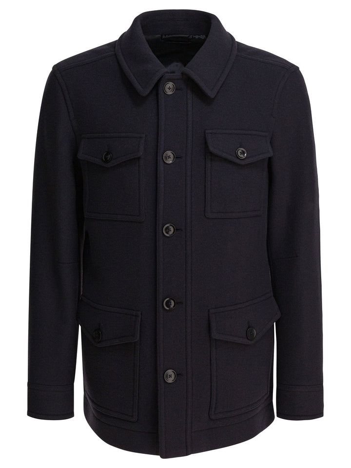 Tom Ford Virgin Wool Coat Jackets and Coats - Blue | 4932227bd609b16771108dc8379c4c9fe590349c