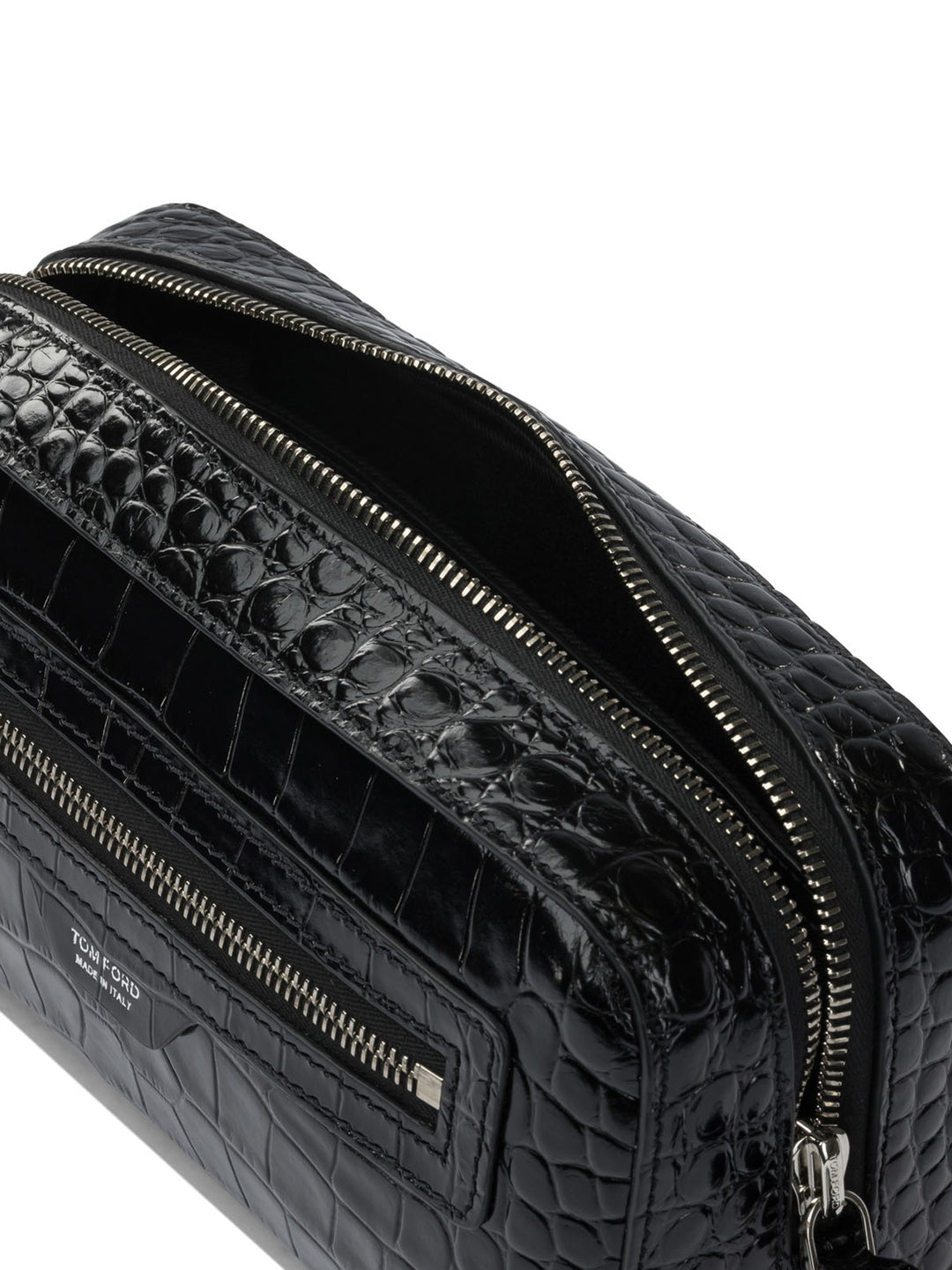 Tom Ford Crocodile Print Leather Beauty Case Clutches - Black | 0a80a312f8d19c76c4ea1fabc51466e2b2482611