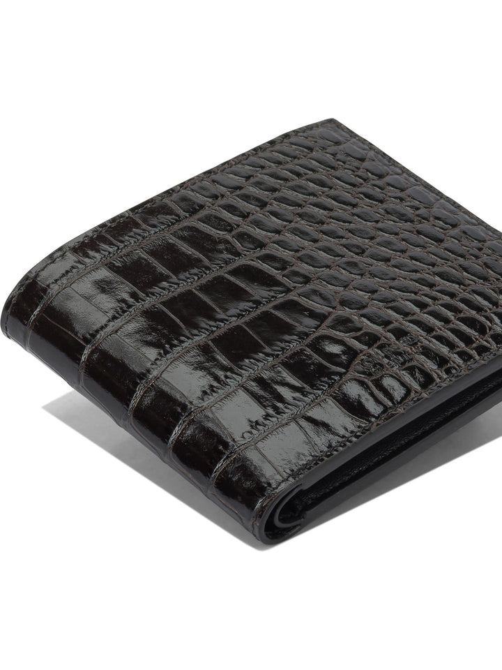 Tom Ford Crocodile Print Leather Wallet Wallets & Card holders - Brown | d9fcc40b61ed975efae4050c9328b75ce7ee016b