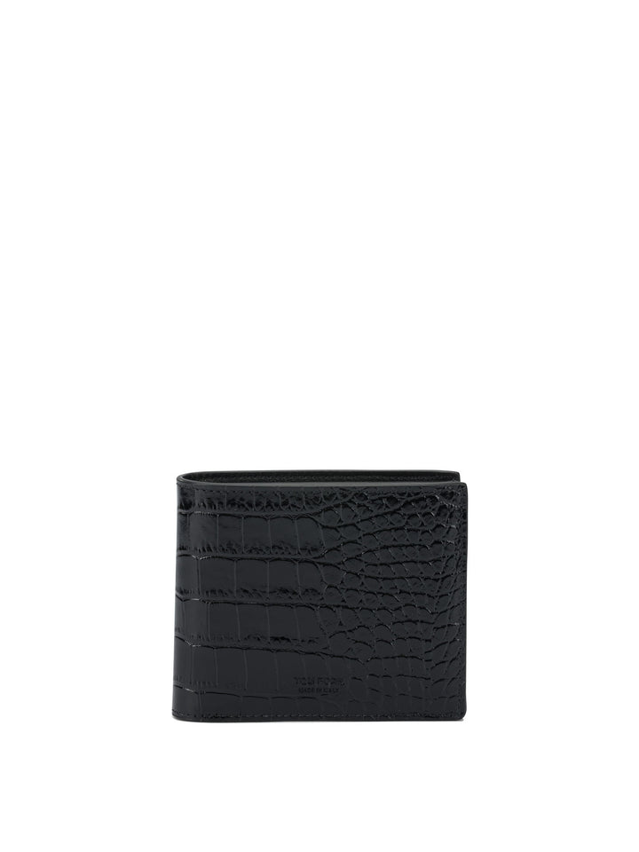 Tom Ford Crocodile Print Leather Wallet Wallets & Card holders - Black | 2d39a57ffc644c857bb11ddf4f55d59be95de250