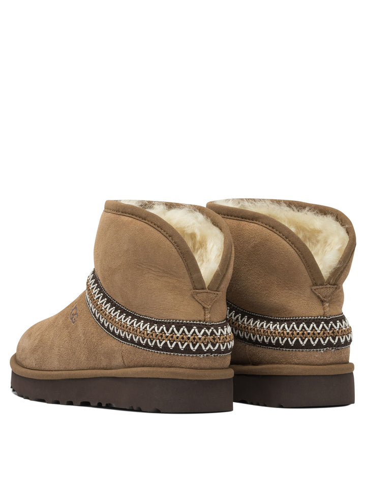Ugg Classic Mini Crescent Ankle Boots - Brown | ac2322c3a6ba9879eed6fd1575de932c235c2bea