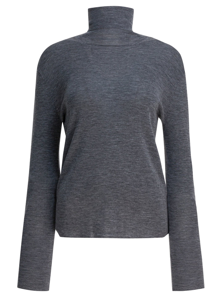 Umarmung Wool Turtleneck Sweater Knitwear - Grey | bd8363d9412409d6838c46963bdf92f40559b2a7