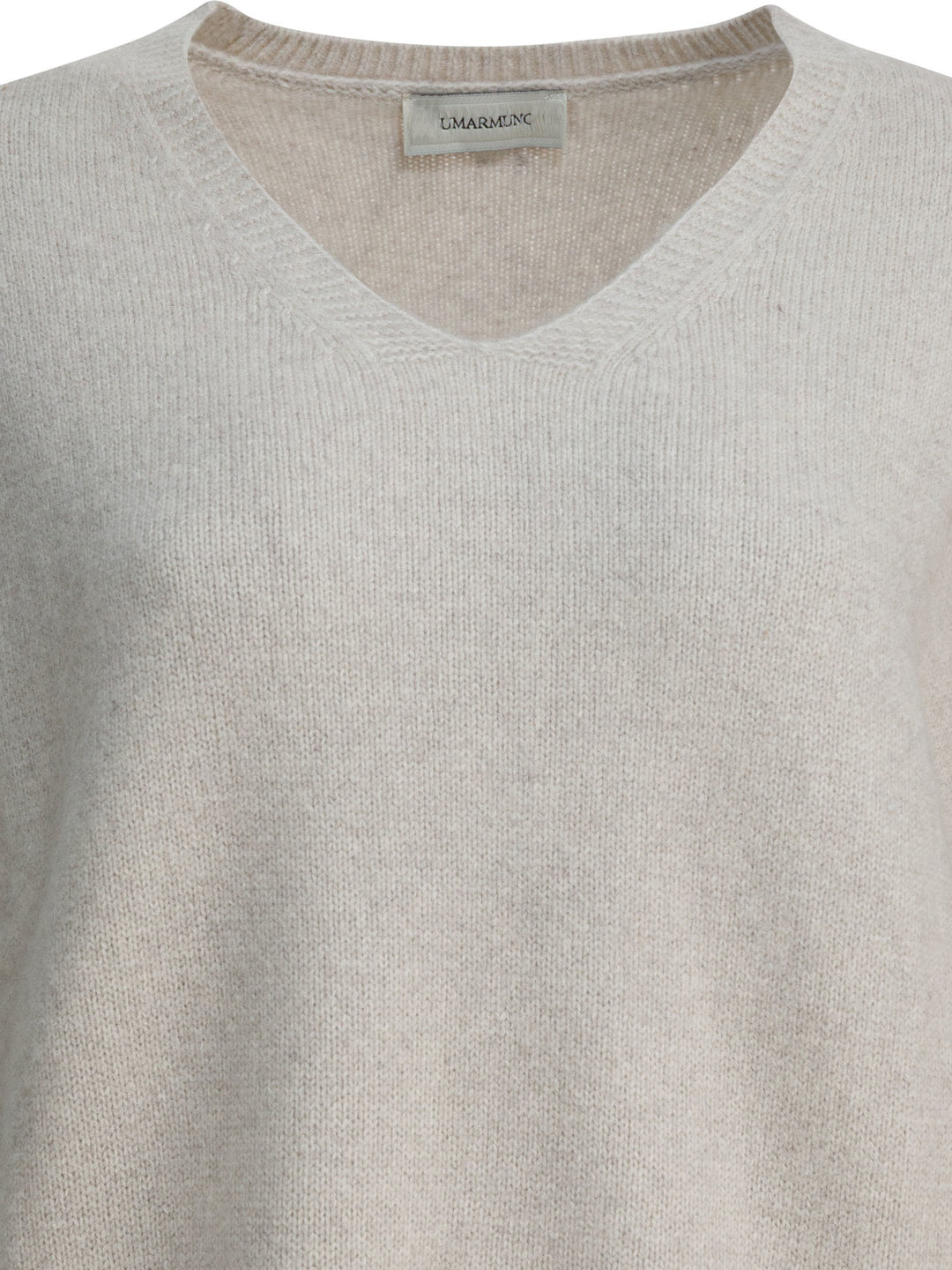 Umarmung Wool And Cashmere V-Neck Sweater Knitwear - White | 4719da3784d8695b4d2189a13ba956d1dbbe9849