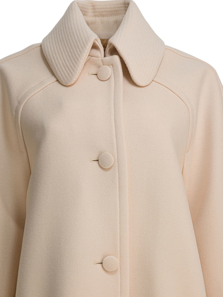 Valentino Virgin Wool Long Coat Jackets and Coats - Beige | 3a34f52bcce5e5d1f69955bda4d952c2d68702a3
