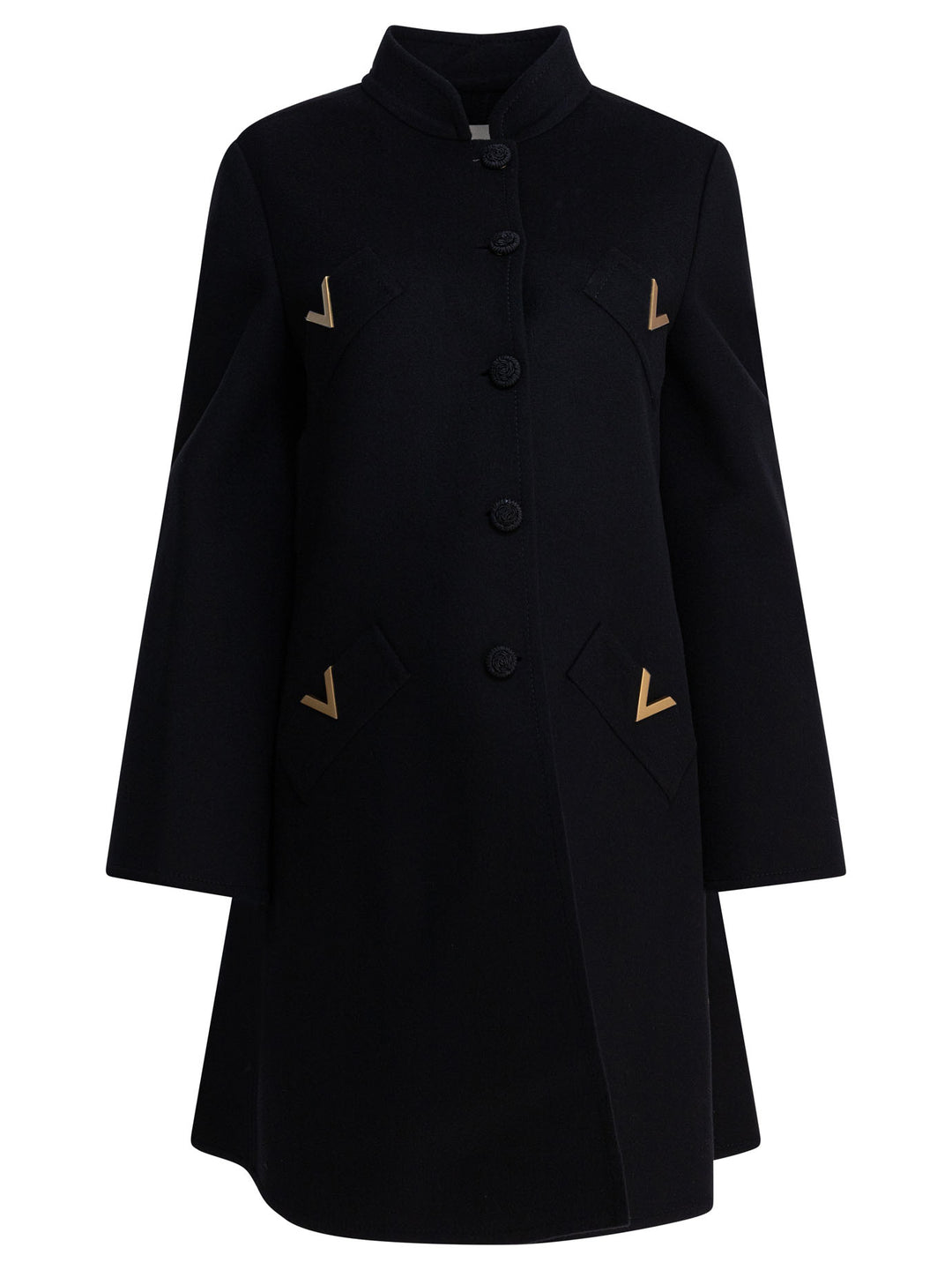 Valentino Wool And Cashmere Coat Jackets and Coats - Black | 4eda1503440965120c6673dfef2004aed057acc4