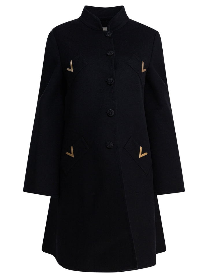 Valentino Wool And Cashmere Coat Jackets and Coats - Black | 4eda1503440965120c6673dfef2004aed057acc4