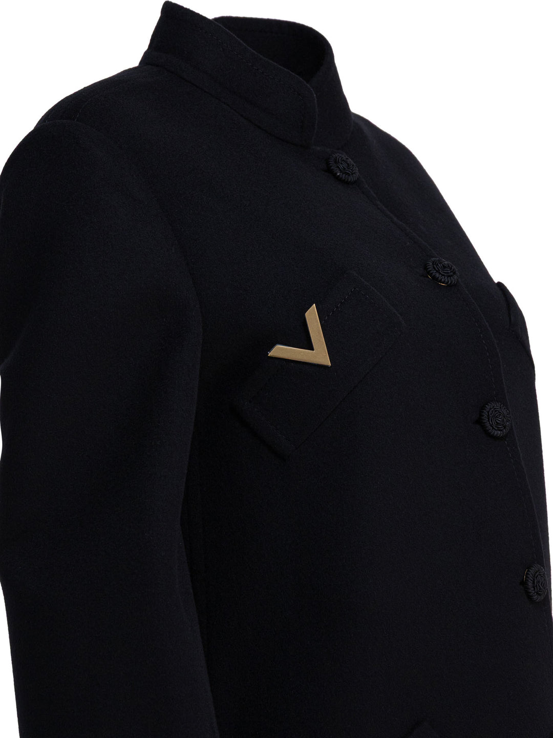 Valentino Wool And Cashmere Coat Jackets and Coats - Black | 87945ba50a0948baaaca3b60b163d4eb1ea78212