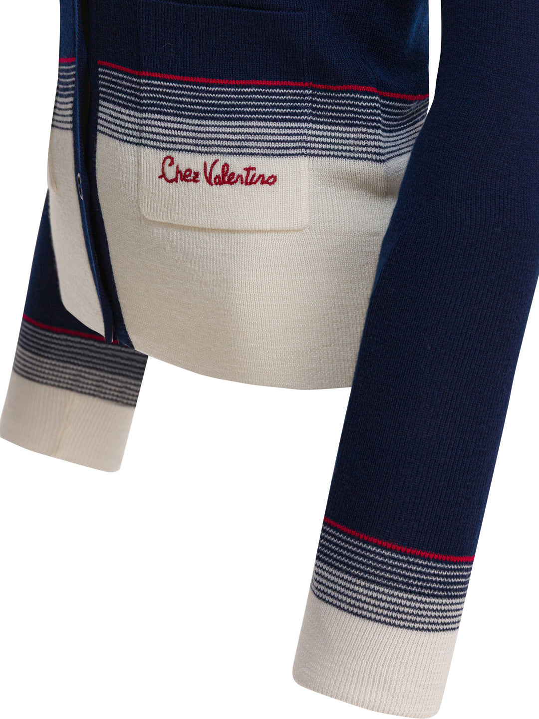 Valentino Virgin Wool Cardigan Knitwear - Blue | 0732d1e4f034b71318a01b15ffdd2592f9e0fa2c