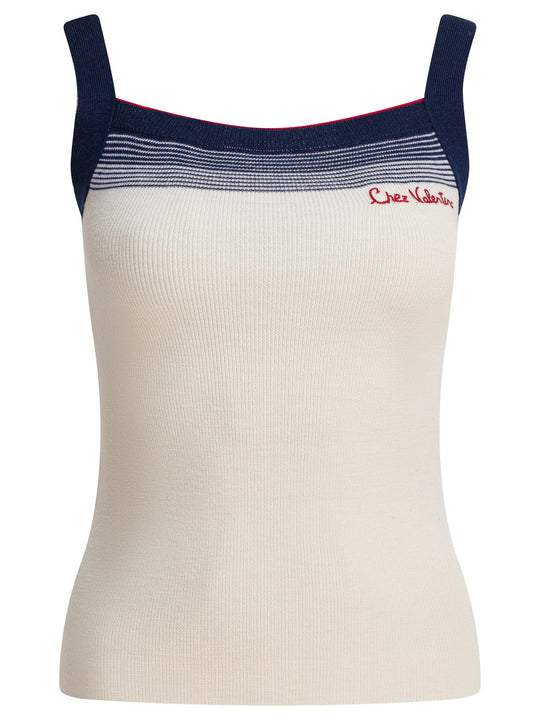 Virgin Wool Tank Top Tops White