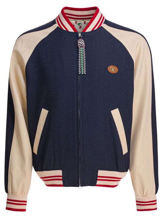 Virgin Wool Bomber Jacket Jackets And Coats Blue