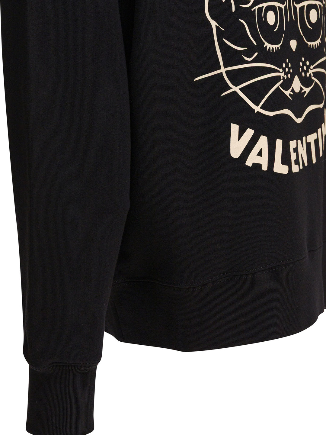 Valentino Le Chat De La Maison Sweatshirts - Black | 736fc781bad96fd69e2510d5b827730943653396
