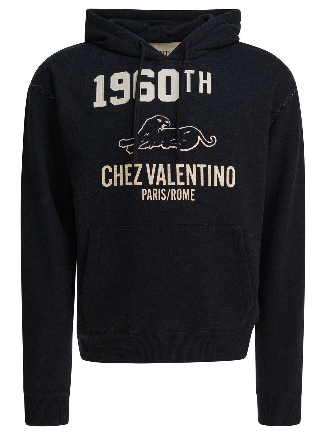 Valentino Cotton Hoodie Sweatshirts - Black | 62886e41b7fa727941afe72e3501525583e7522e