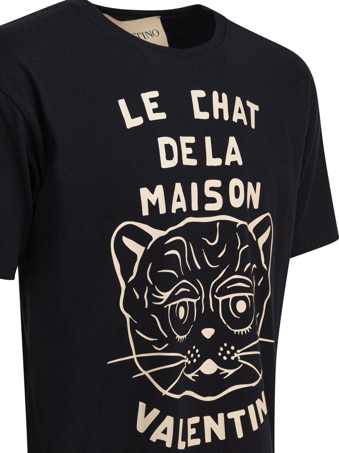 Valentino Le Chat De La Maison T-shirts - Black | 48b3e95b93e9d963bb248adac4089d5338507072