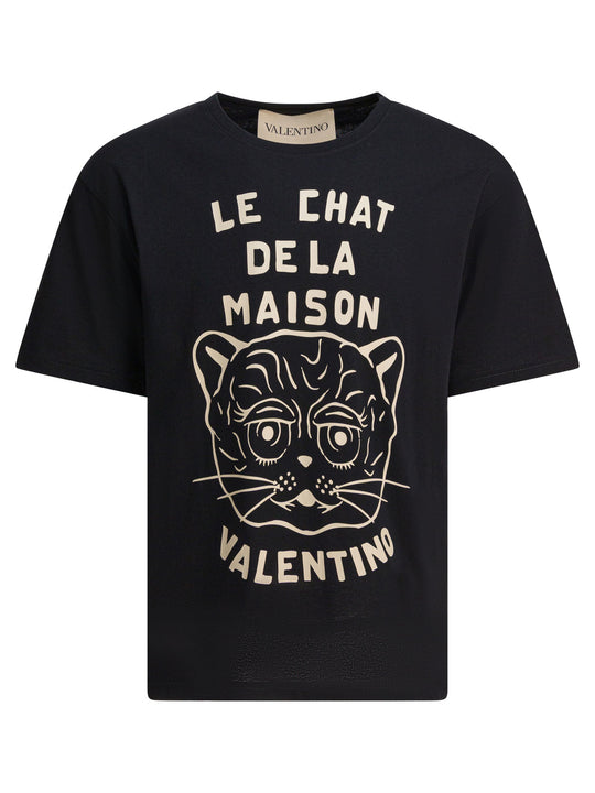 Le Chat De La Maison T-Shirts Black