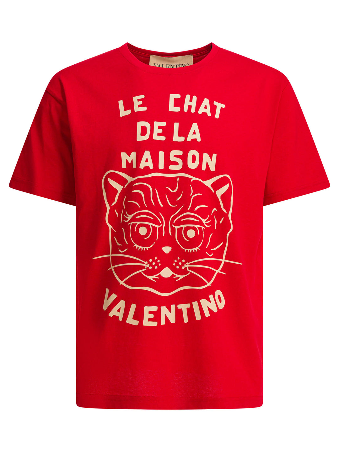 Valentino Le Chat De La Maison T-shirts - Red | 93b82456822c554c8b6e296a528014567224e845