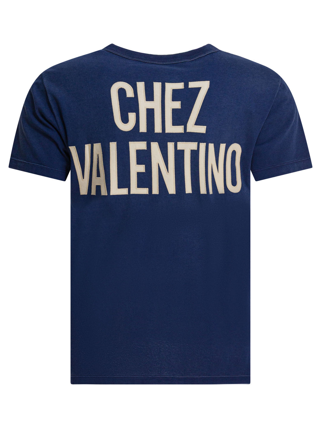 Valentino Cotton Crewneck T-Shirt T-shirts - Blue | 852cc3cb97f8184f23073f658b17915c18a363a2