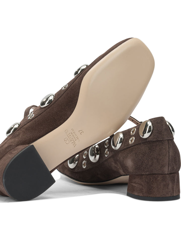 Valentino Garavani Mary Jane Vlogo Signature 30mm Heeled shoes - Brown | d65a200d722341faaeee4d26f19970de73ebad61