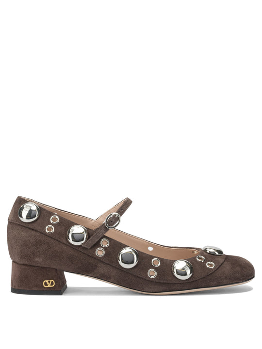 Mary Jane Vlogo Signature 30mm Heeled Shoes Brown