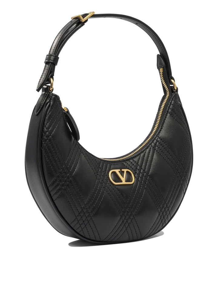 Valentino Garavani Quiltie 67 Shoulder Bags - Black | 667d09326a9110c138c8bfafdf8ba7aeb6512db5