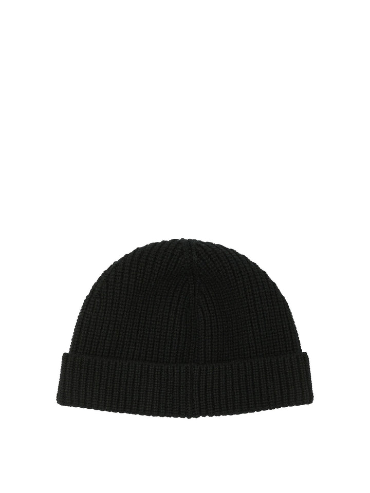 Valentino Garavani Signature Vlogo Cashmere Beanie Hats - Black | d294914b80454e36ac0ac1c714898215be4e9548