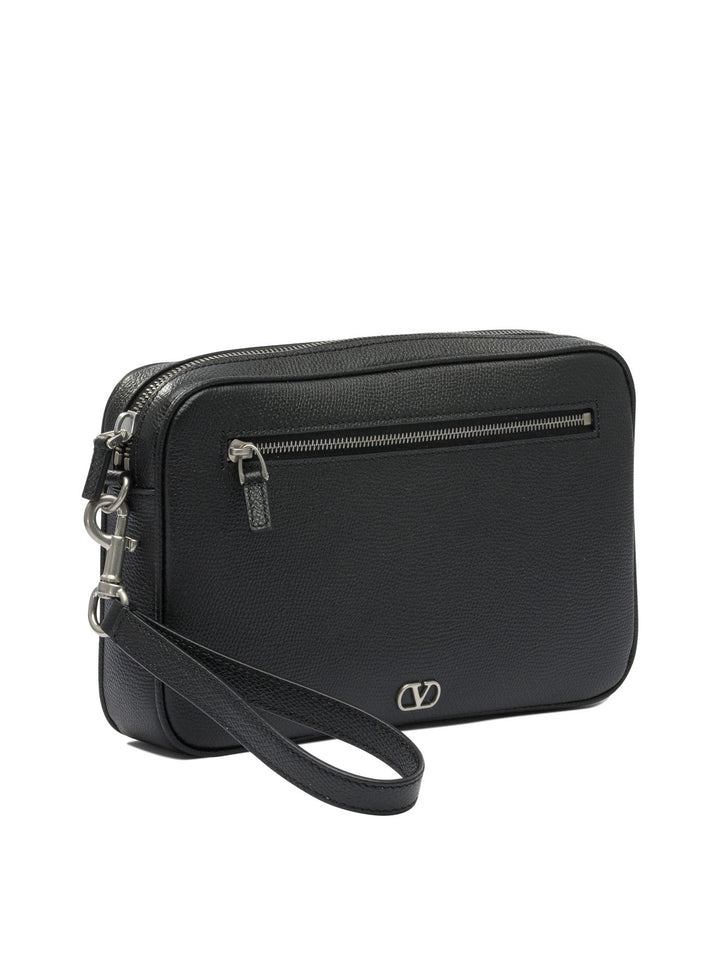 Valentino Garavani Vlogo Signature Pouch - Black | f0266c51ce6099ddbdd12923016b3d4a7e77de16