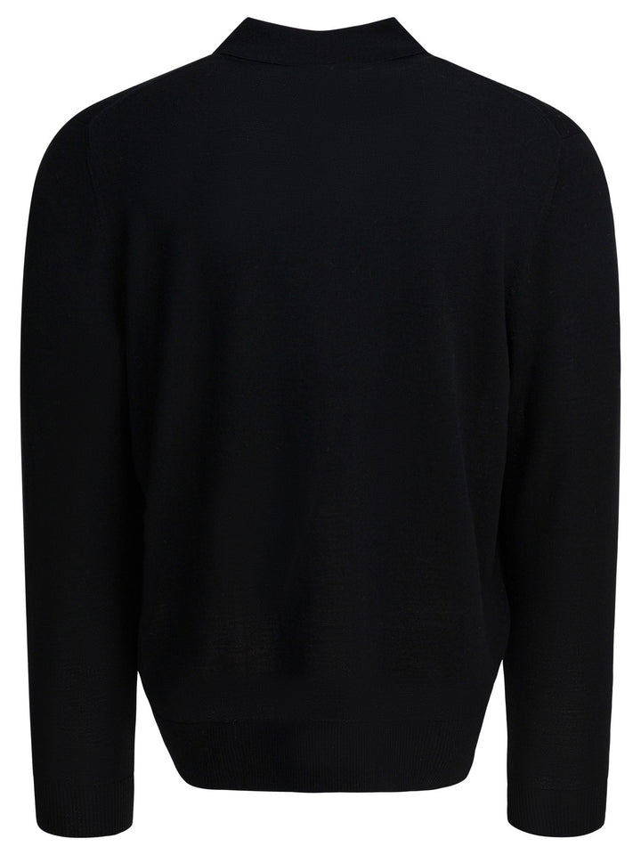 Vince Merino Wool Polo Shirt Polo shirts - Black | 5233490a67c867bac50483c7e3d4de037317ca6a