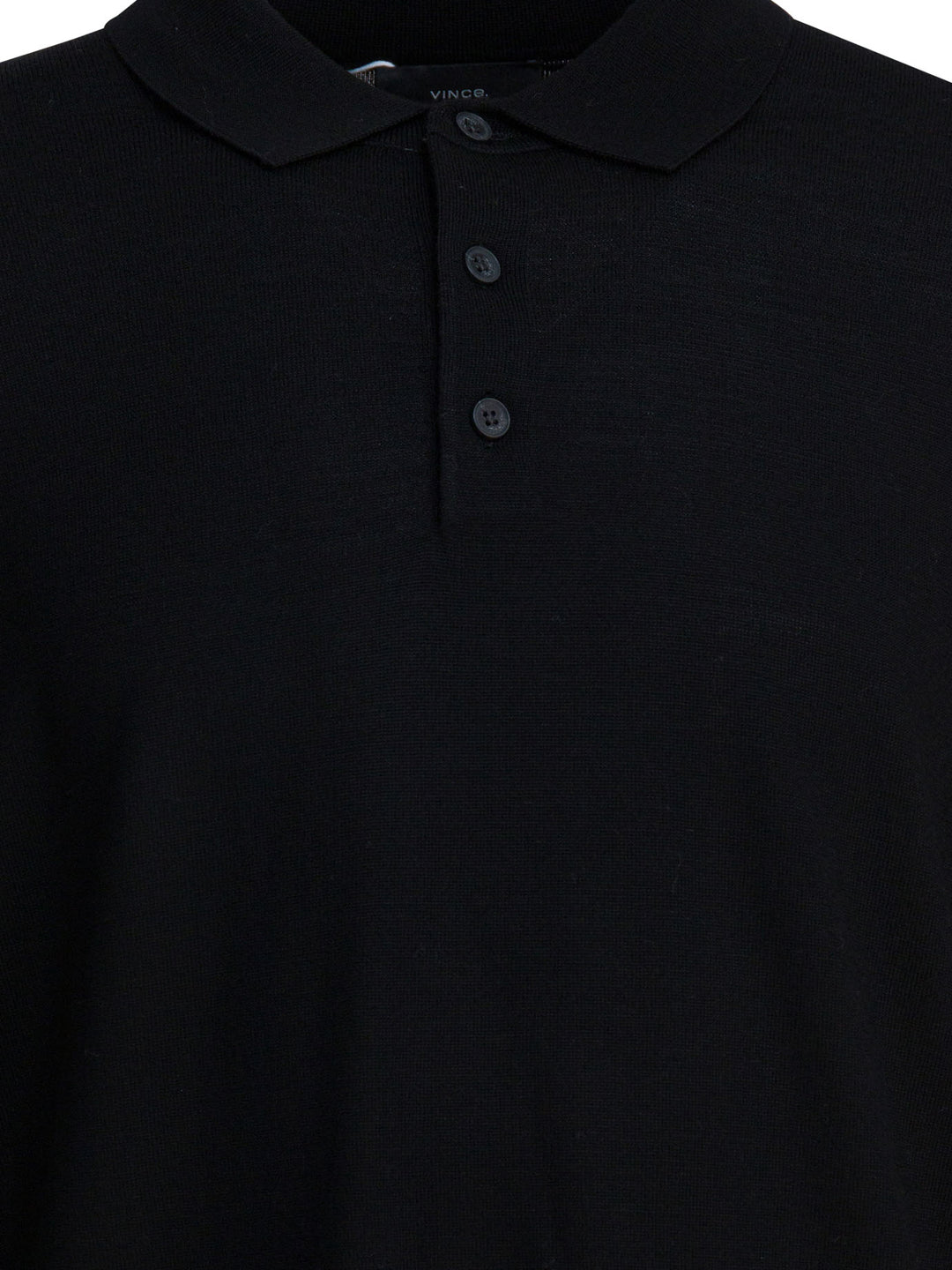 Vince Merino Wool Polo Shirt Polo shirts - Black | e2c408265d03a3e8c3946fd9b04ef86ead99c96e