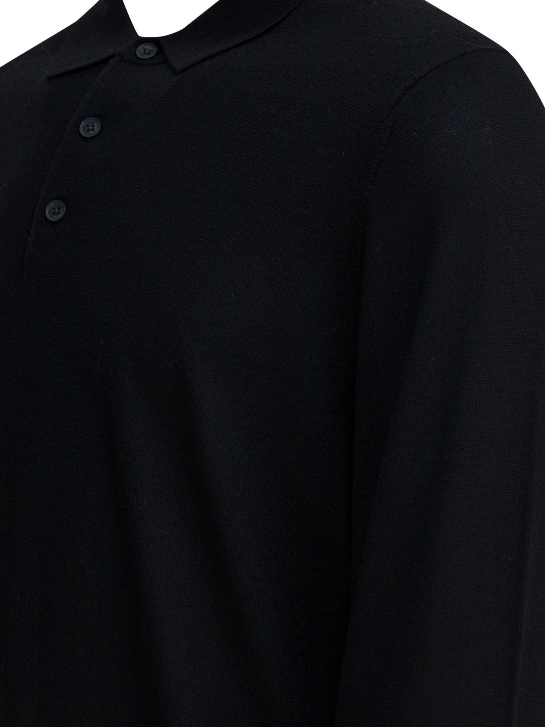 Vince Merino Wool Polo Shirt Polo shirts - Black | 391dce97fe219f4b6ff284fb73c75f3e177d5578